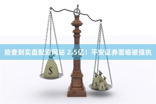 能查到实盘配资网站 2.5亿!平安证券面临被强执