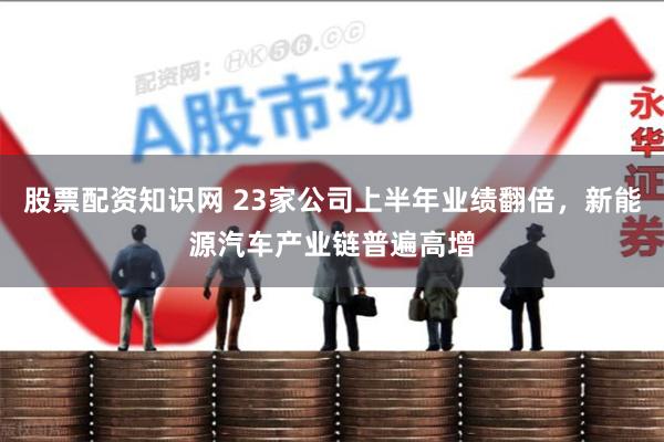 股票配资知识网 23家公司上半年业绩翻倍,新能源汽车产业链普遍高增