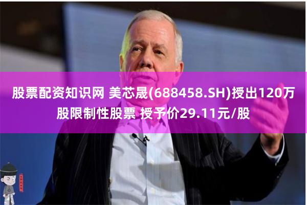 股票配资知识网 美芯晟(688458.SH)授出120万股限制性股票 授予价29.11元/股