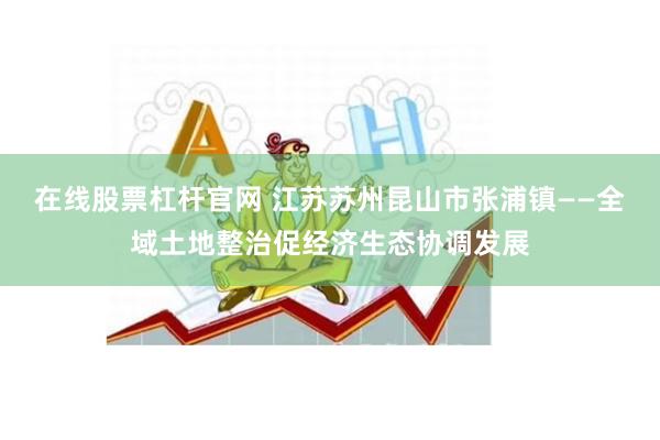 在线股票杠杆官网 江苏苏州昆山市张浦镇——全域土地整治促经济生态协调发展